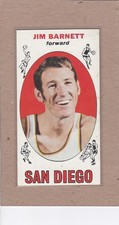 1969-70 TOPPS BASKETBALL JIM BARNETT ROOKIE #51 ROCKETS EX *A51579