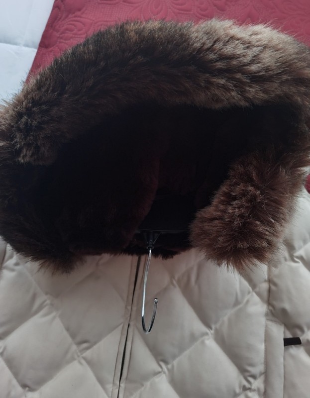 Ralph Lauren M Silk Faux Fur Hood Down Vest Nice!