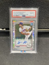 Spencer Strider 1st Bowman Chrome Refractor Auto /499 PSA 10 2020 Bowman Draft