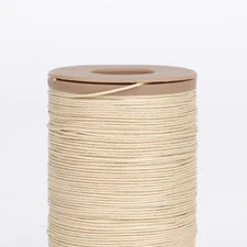 100m Ramie Round Waxed Thread Cord 0.55mm Diameter Leather Sewing Beige DIY