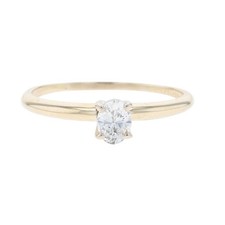 .44ct Oval Cut Diamond Solitaire Engagement Ring 14k Yellow Gold Size 8.75