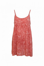 WILD FABLE Coral Orange Marble Swirl Slip Dress Rayon Mini Size XS Boho Y2K