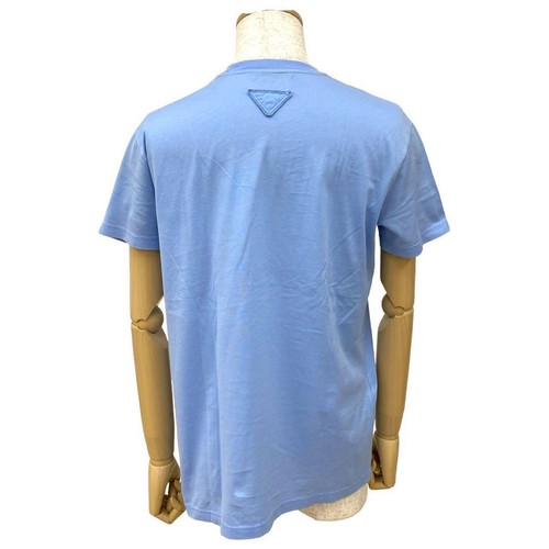 Camiseta de algodón Prada manga corta M azul auténtico - Imagen 12 de 24