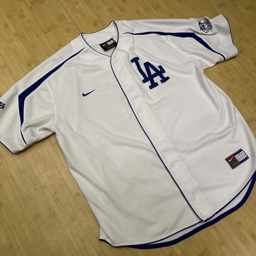 Autentica rara maglia squadra LA Dodgers Nike - taglia large - toppa nazionale - macchia - Foto 2 di 12