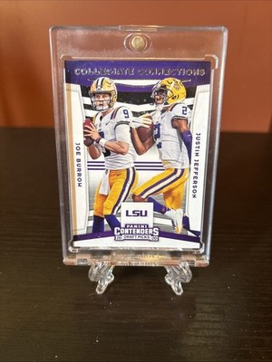 2020 Joe Burrows and Justin Jefferson Rookie Card Collegiate Connections rc