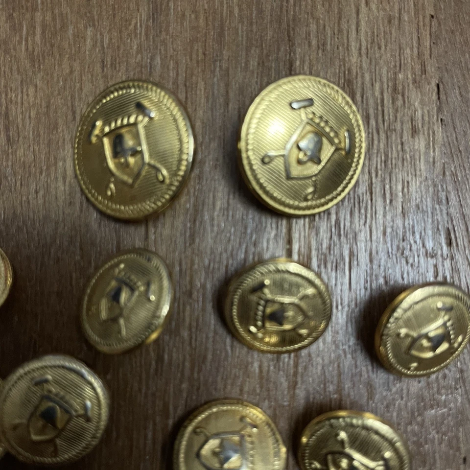Ralph Lauren Brass USA Gold Blazer Lot 10 Replacement Buttons Set Suit heavy - Image 2 of 4