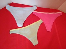 Panties No Boundaries 3 PAIR THONGS Pink Blue Green S 4-6
