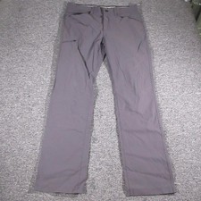 Orvis Pants Mens 34x32 Gray Performance Lightweight Travel Hiking Nylon Tech