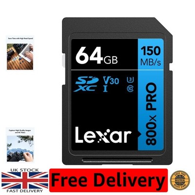 Profi Lexar 800x PRO 64GB SD-Karte - Ideal für Kameras und Camcorder
