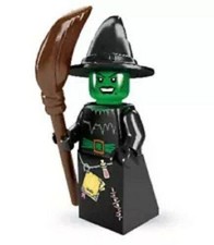 New LEGO Series 2 Witch Minifigure Collectible 8684 Broom Wicked Green Sealed