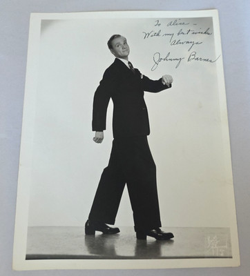 C. 1940s Johnny Barnes 8x10 Signed Photo Inscribed Autograph Broadway Performer