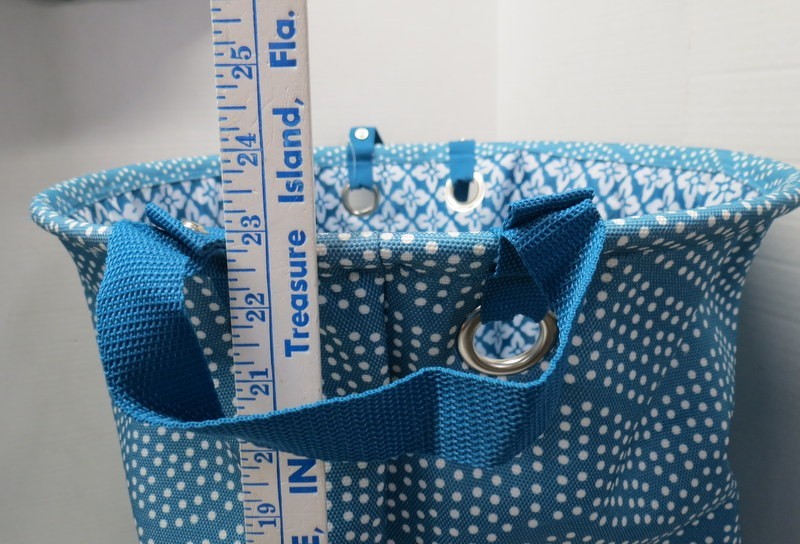 Soft-sided Scrunchable Jumbo Hamper - 24&rdquo;high x 18&rdquo; wide Turquoise w/ Polka Dots