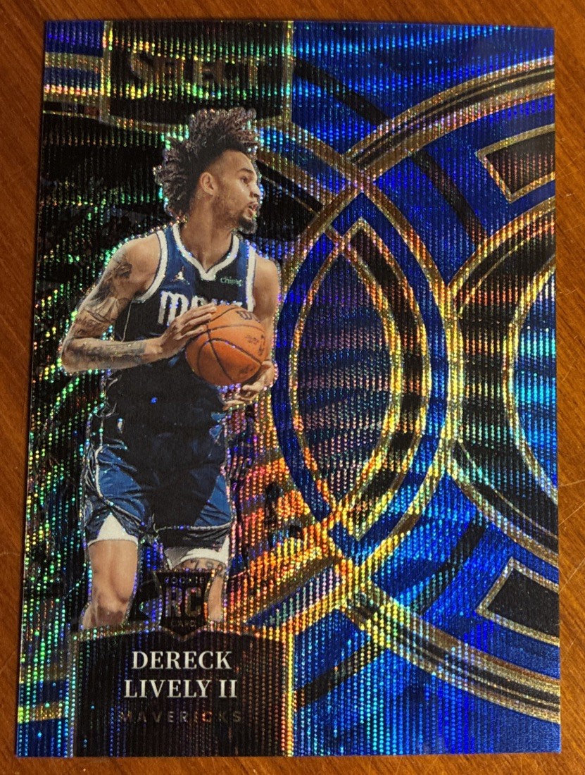 2023-24 Select - Premier Level Dereck Lively #111 Blue Wave Prizm /75 Rookie RC