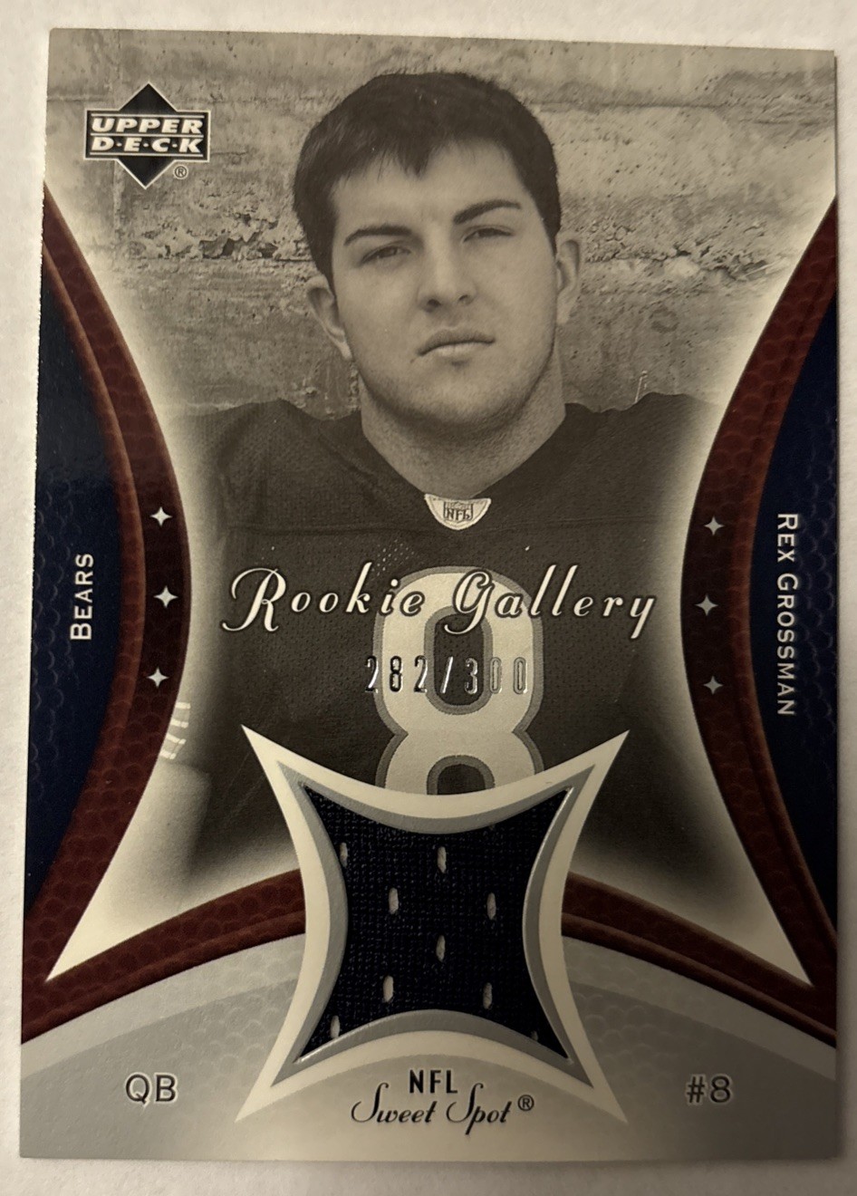 Rex Grossman Upper Deck Sweet Spot Rookie Gallery Jersey #RGRG Rookie Gallery Jersey
