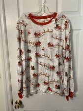 pj place pajamas Adult Unisex Large NWT Santa Reindeer
