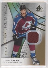 2019 SP Game Used Authentic Rookies Gold Jersey Relics 131/599 Cale Makar #184