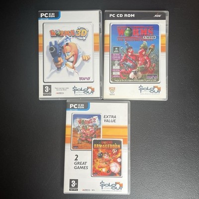 Worms 2 Armageddon 3D United Lot PC CD ROM Untested