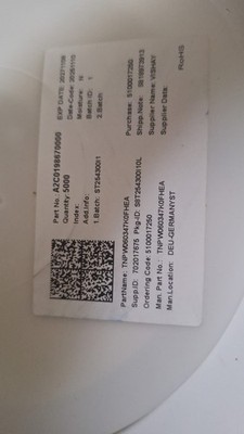 5000 Stk Vishay SMD Widerstand ohm 1% 0603 TNPW06347KOFHEA