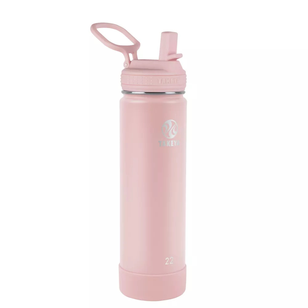 Изолированная бутылка для воды из нержавеющей стали Takeya емкостью 22 унции с соломенной крышкой - Румяна 4390₽
