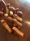 16 Piece Hand Carved Wooden Nativity Set Figures Wood 4” Unique Roanoke VA — photo 8