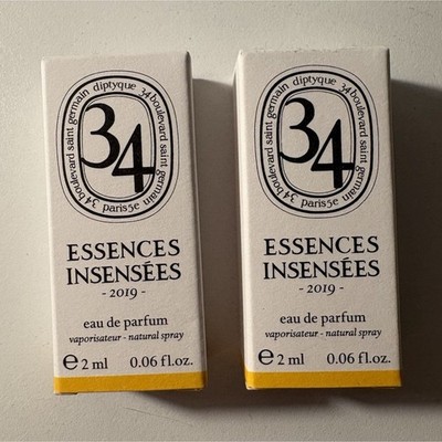 2pk diptyque 34  Essences Insensées 2019 Eau de Parfum 2ml Sample Spray