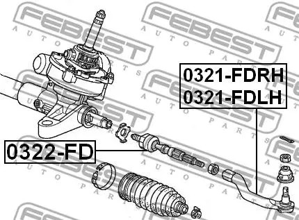 Cuffia Sterzo Anteriore FEBEST HRKB-03 – Compatibile Honda CR-V, Accord, Civic E Nissan 200SX, Sunny