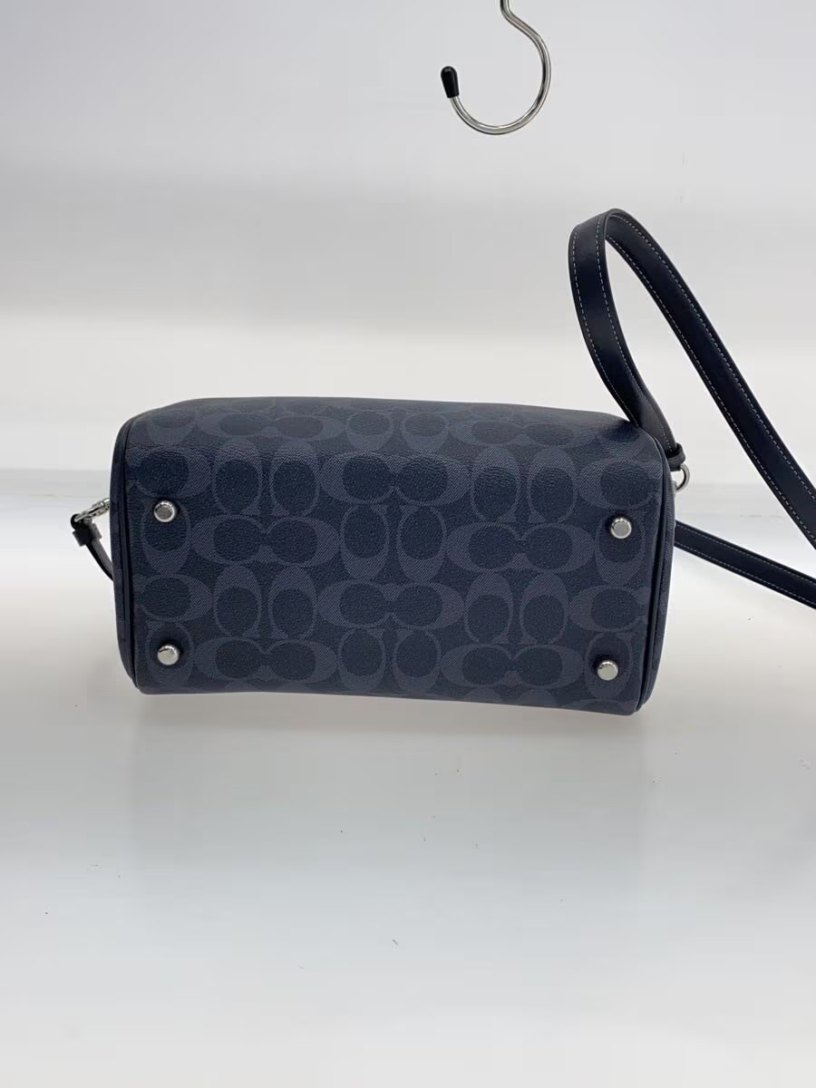 COACH Rowan Satchel Shoulder Bag in PVC NVY Signature Canvas CH280 thumbnail 4