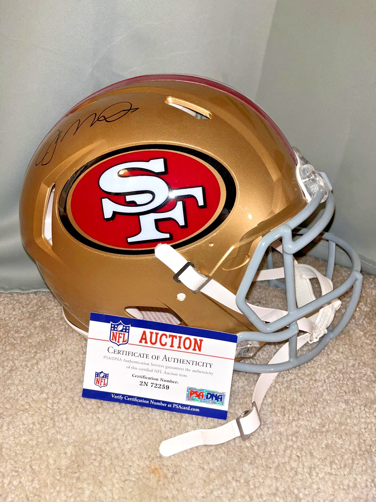 Joe Montana Autographed 49ers Authentic Speed Helmet PSA/DNA COA 2N72259
