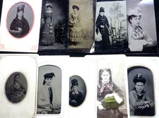 🕊️ Beautiful Victorian Women Tintypes & CDVs High Fashion Portraits You Pick
