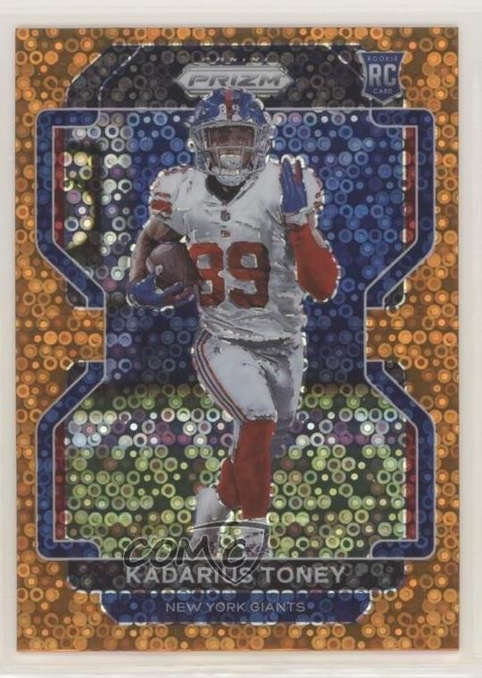 2021 Panini Prizm Rookie Orange Disco Prizm Kadarius Toney #342 Rookie RC 1my2