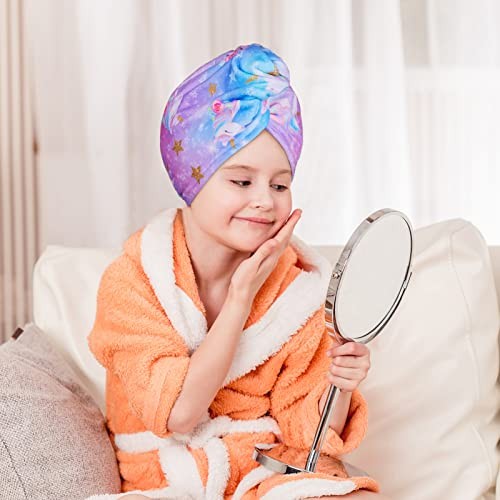 Microfiber Hair Towel Wrap for Kid Rapid Drying Towel Absorbent Hair Turbans - Picture 4 of 6