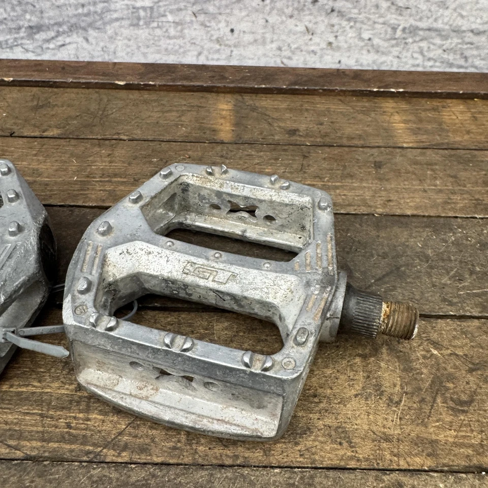 GT Interceptor BMX Platform Pedals 1/2 Silver OPC Pair Old School Freestyle - Image 3 of 4
