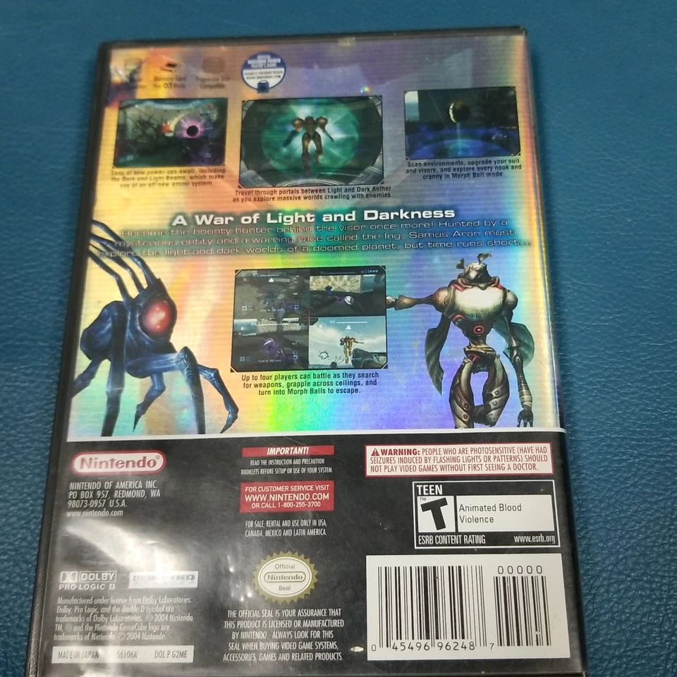 2004 Nintendo Gamecube Metroid Prime 2 Echoes CIB TESTED WORKS - Image 3 of 4