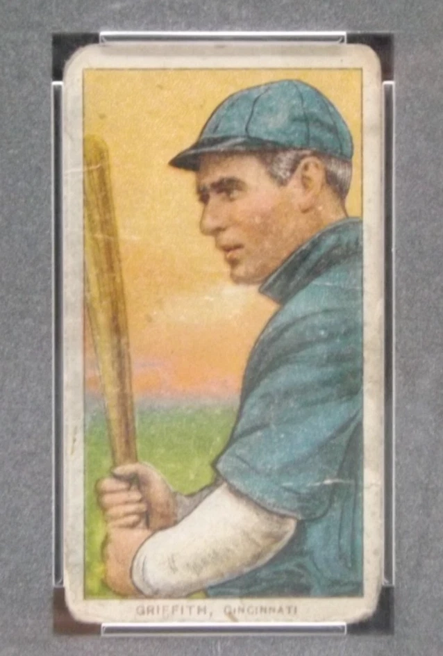 1909 T206 POLAR BEAR TOBACCO CARD HOF CLARK GRIFFITH RC BATTING PSA 1.5 MLB REDS - Image 3 of 4