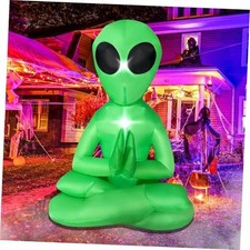 Halloween Inflatable Outdoor Decoration - 5 Ft Meditating Alien Blow Up