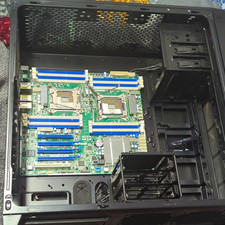 Black PC Computer Tower Case Chassis w/ Motherboard Installed