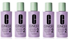 Lot 5 Clinique Clarifying Lotion 2 Dry Combination Skin 2oz/60ml*5 = 10oz/300ml