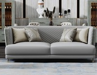 Dreisitzer Couch Polster Design Sofa Sitz Sofas Zimmer MöBel Moderne Leder 3Er