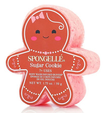Spongelle Sugar Cookie Gingerbread Shower Buffer Sponge - SEALED  FREE FAST SH