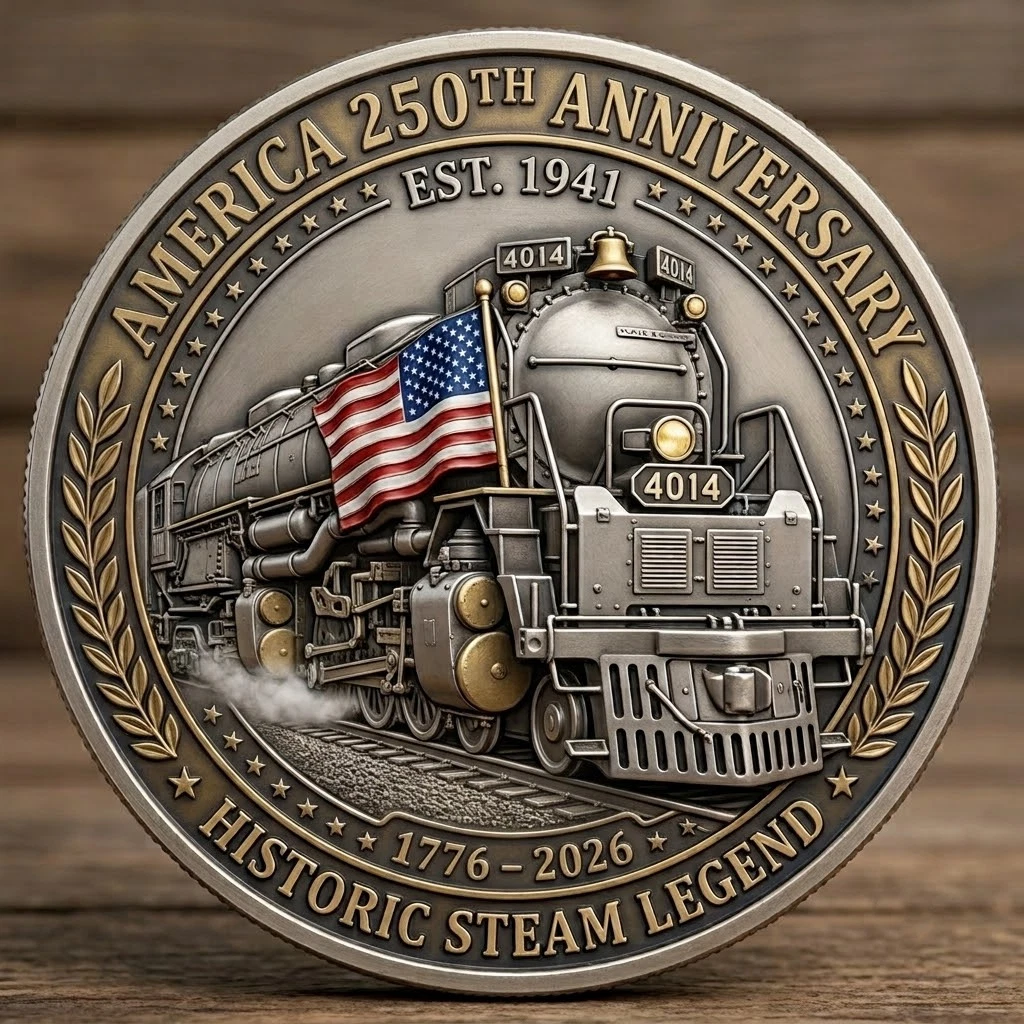 America 250th Anniversary Union Pacific Big Boy 4014 Coin