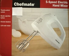 Electric Hand Mixer 5-Speed Chef Mate Hand Mixer Stainless Steel