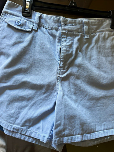 Polo Jeans Co. Ralph Lauren Womens Blue Chino Cotton Twill Shorts 8 Zip Pockets