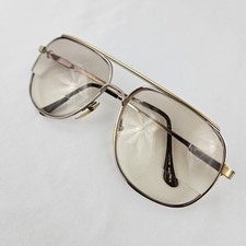 Vintage Ciera 140 Oversize Eyeglasses Sunglasses Frames Gold Metal 80's Retro