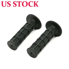 Universal Motorcycle 7/8" 22/25mm Standard Handlebar Hand Grips Black Rubber US