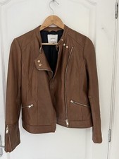 Ladies Genuine Leather Jacket Size S (brown)