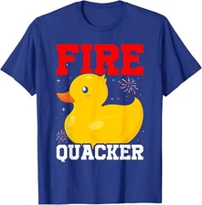 Fire Quacker Rubber Duck 4th Of July Firework USA Unisex T-Shirt
