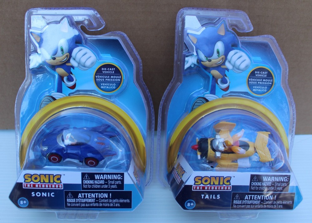 Sega SONIC THE HEDGEHOG TAILS & SONIC DIE CAST Cars (SET of  2) NKOK Racing