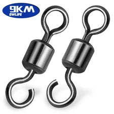 Fishing Swivels 50Pcs Open Eye Rolling Swivel Quick Change Leader Line Connector