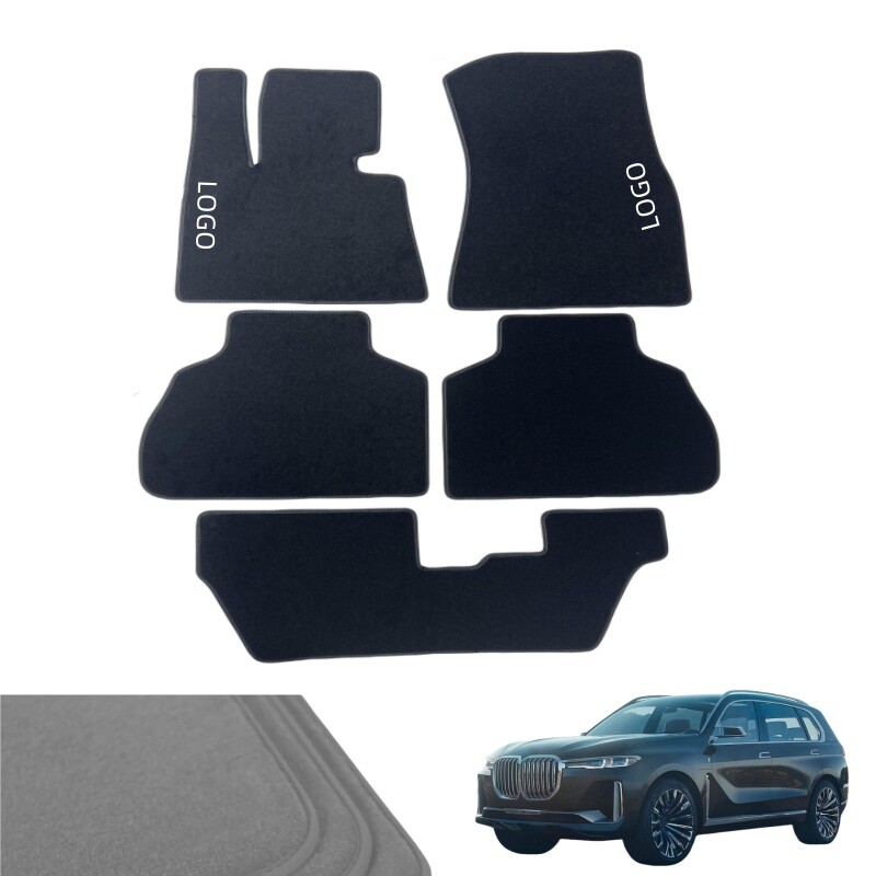 BMW X7 2019-2025 Custom Fit Velour Floor Mats Anti-Slip Carpet Liner