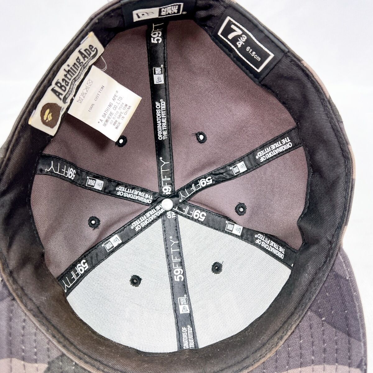 A BATHING APE NEW ERA CAP ORIGINATORS OF THE TRUE FITTED 7 4 A BATHING APE NEW ERA CAP ORIGINATORS OF THE TRUE FITTED 7 4